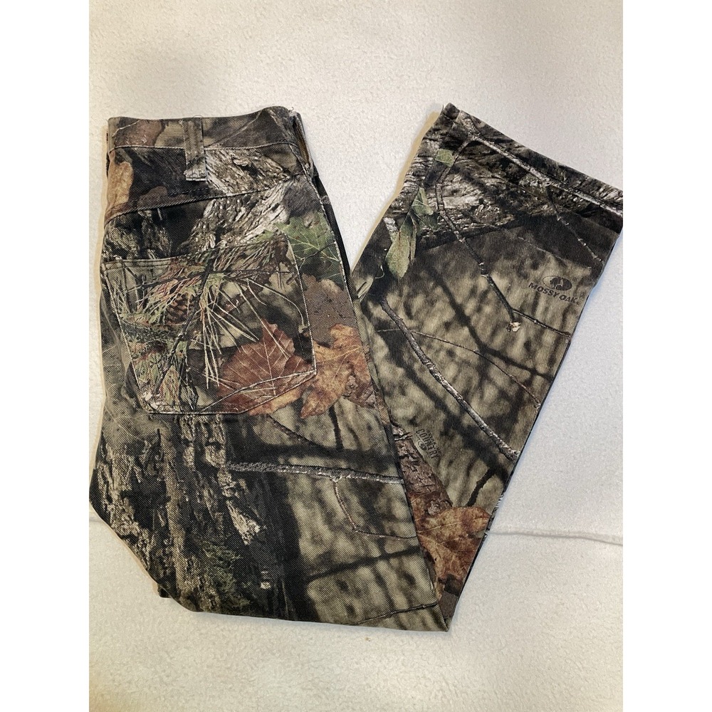 Mossy Oak Camo Pants Break Up‎ Camouflage Baggy Hunting Streetwear Mens Size 32